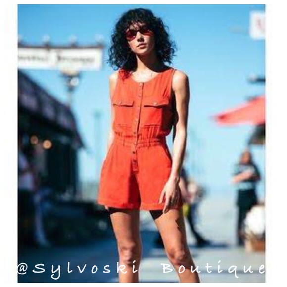 🔥Rvca Rompers TAUREN POPPY RED NWT - Picture 8 of 9